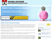 Tablet Screenshot of mobilehomeinsurancequotes.org